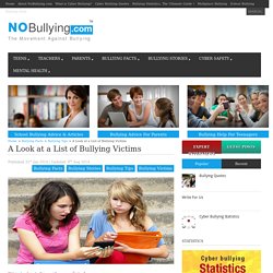 A Look at a List of Bullying Victims