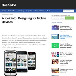 A look into: Designing for Mobile Devices