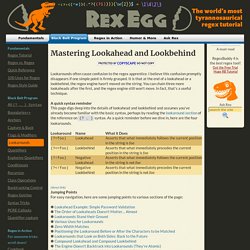 Regex Tutorial—Regex Lookarounds: Lookahead and Lookbehind
