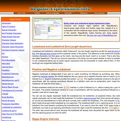 Regex Tutorial - Lookahead and Lookbehind Zero-Length Assertions