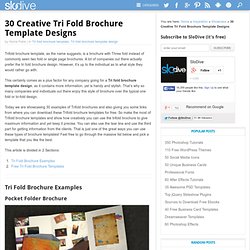 30 Great Looking Tri Fold Brochure Template Designs