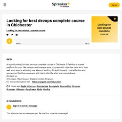 Looking for best devops complete course in Chichester