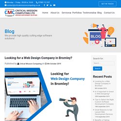 Looking for a Web Design Company in Bromley?