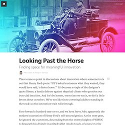 Looking Past the Horse — Editor's Picks