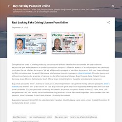 Real Looking Fake Driving License From Online