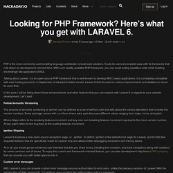 Looking for PHP Framework? Here’s what you get with LARAVEL 6