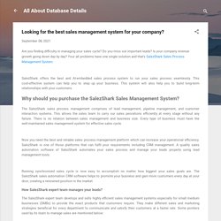 Looking for the best sales management system for your company?