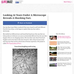 Looking At Tears Under A Microscope Reveals A Shocking Fact.