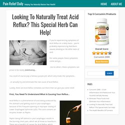 Natural Acid Reflux Treatment