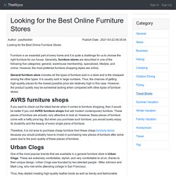 Looking for the Best Online Furniture Stores