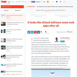 It looks like iCloud will have some web apps after all - Apple (Build 20110608151458)