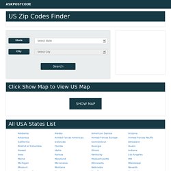 Map of United States Postal Code Finder - ASKPOSTCODE