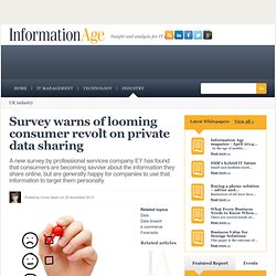 Survey warns of looming consumer revolt on private data sharing
