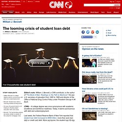 The looming crisis of student loan debt
