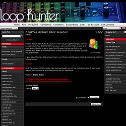 Download royalty free loops and samples, Acid loops, Apple loops, Midi and Rex2