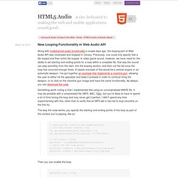 New Looping Functionality in Web Audio API
