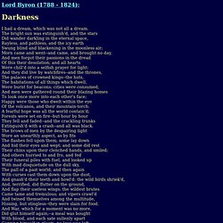 Lord Byron - Darkness
