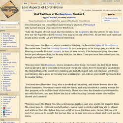 Lore:Aspects of Lord Hircine - UESPWiki