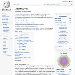 Lorentz group