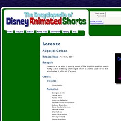 Lorenzo - The Encyclopedia of Disney Animated Shorts