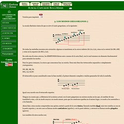 Los modos del Canto Gregoriano