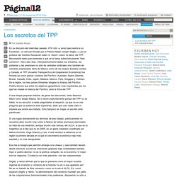 Pagina12 21/10/15 - Los secretos del TPP