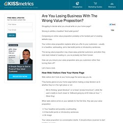 Are You Losing Business With The Wrong Value Proposition?