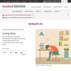 Schools In: Losing Sleep - This episode is an overview of the importance of sleep for healthy students and the debate over school start times.