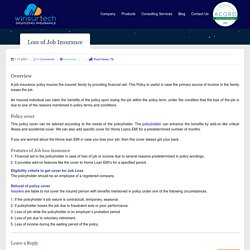 Loss of Job Insurance
