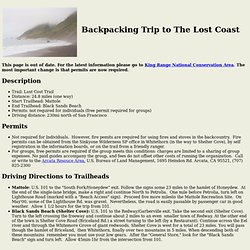 Lost Coast Backpacking Trip - StumbleUpon