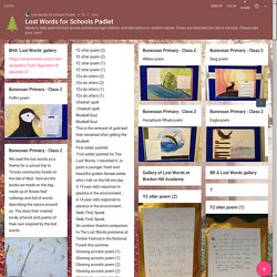 Lost Words for Schools Padlet