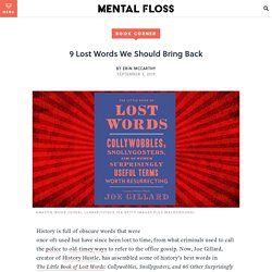 9 Lost Words We Should Bring Back