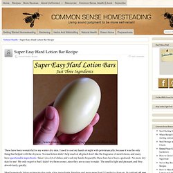 Super Easy Hard Lotion Bar