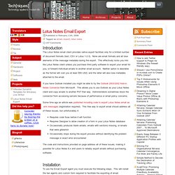 Lotus Notes Email Export