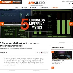 5 Common Myths About Loudness Metering Debunked