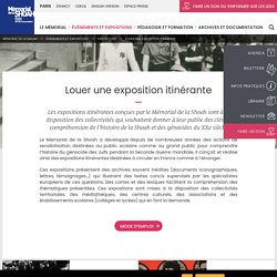 Mémorial de la Shoah - emprunter les expos