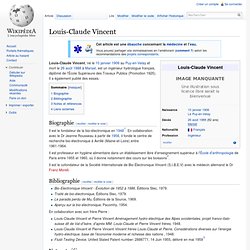 Louis-Claude VINCENT crée en 1948 : la bioélectronique