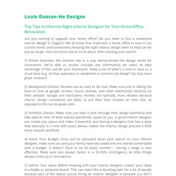 Top Tips to Hire the Right Interior Designer for Your Home Office Renovation