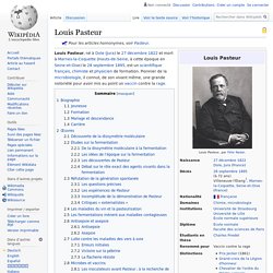 Louis Pasteur - Mise en ordre plutôt qu'innovation