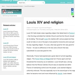 Louis XIV and religion