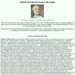 LOUIS XVI Roi de France dit Capet