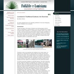 Louisiana's Traditional Cultures: An Overview