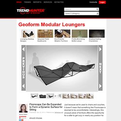 Geoform Modular Loungers - Floorscape Can Be Expanded to Form a Dynamic Surface for Sitting