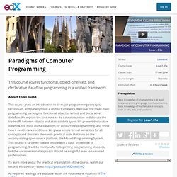 LouvainX: Paradigms of Computer Programming