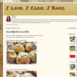 I Love. I Cook. I Bake.: Cream Puff (Kue Sus Isi Vla)