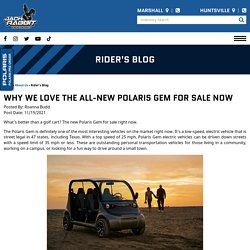 Why We Love the All-New Polaris Gem for Sale Now