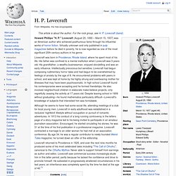 H. P. Lovecraft