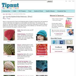 45+ Lovely Knitted Hat Patterns: {Free