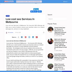 Low cost seo Services In Melbourne