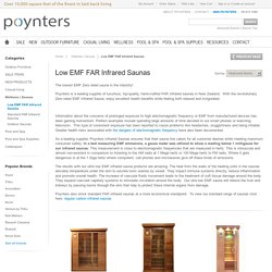 Low EMF FAR Infrared Saunas